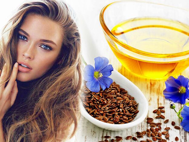 Linseed oil mask helps to strengthen hair